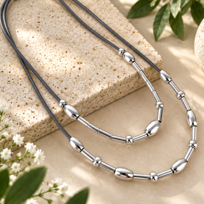 Amaris Silver Layered Necklace