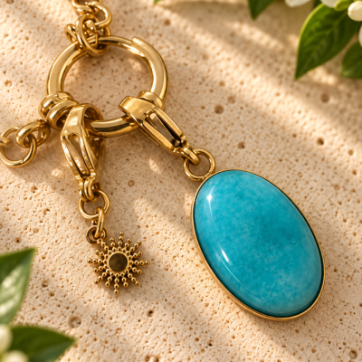 Marisol Turquoise Charm Necklace