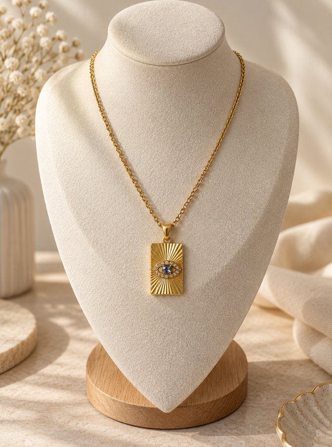 Nazar Sunburst Pendant Necklace - Image 3