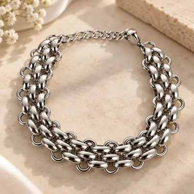 Silver Statement Chain Bracelet