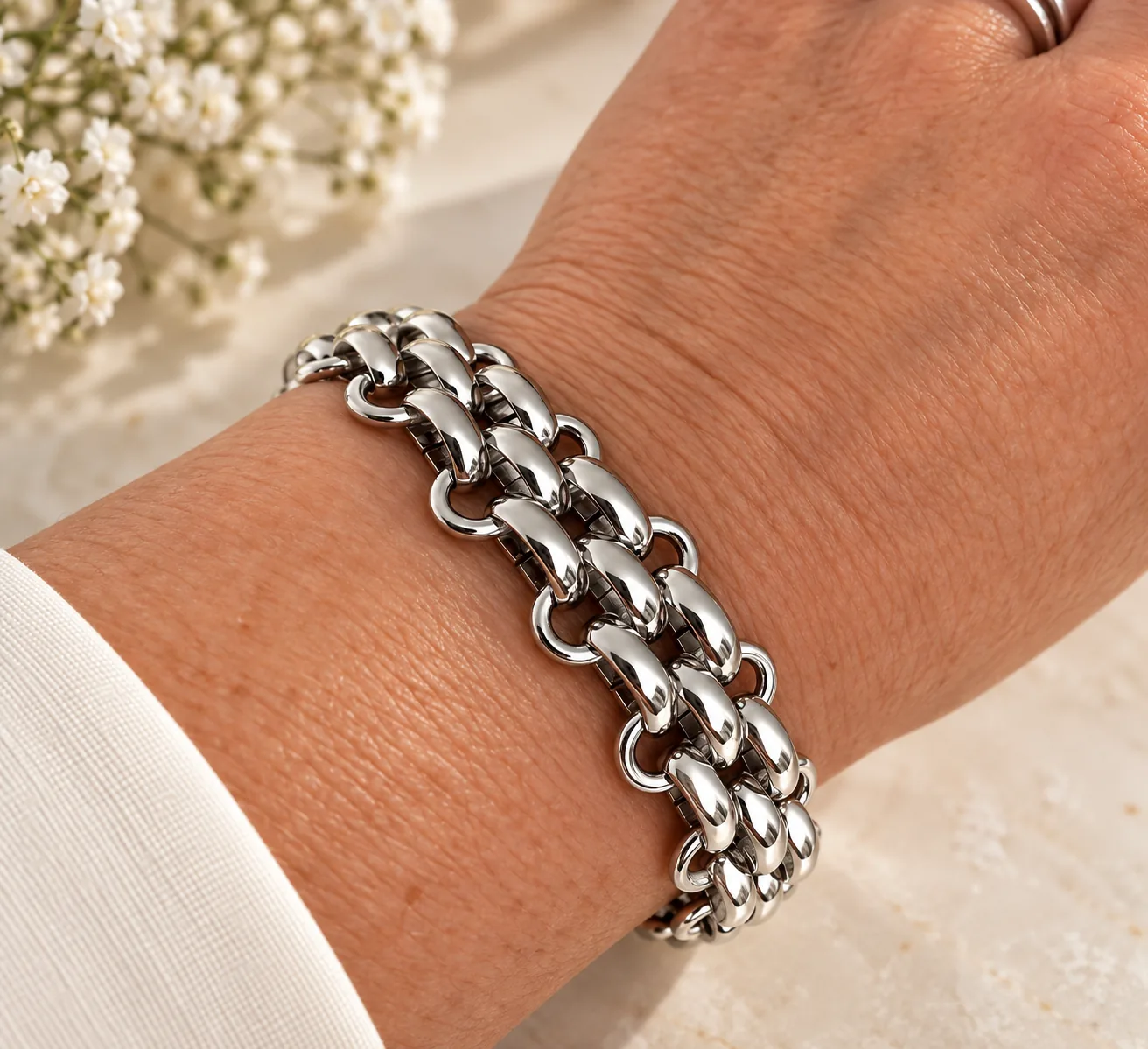 Silver Statement Chain Bracelet - Image 2