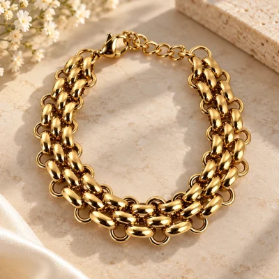 Gold Statement Chain Bracelet