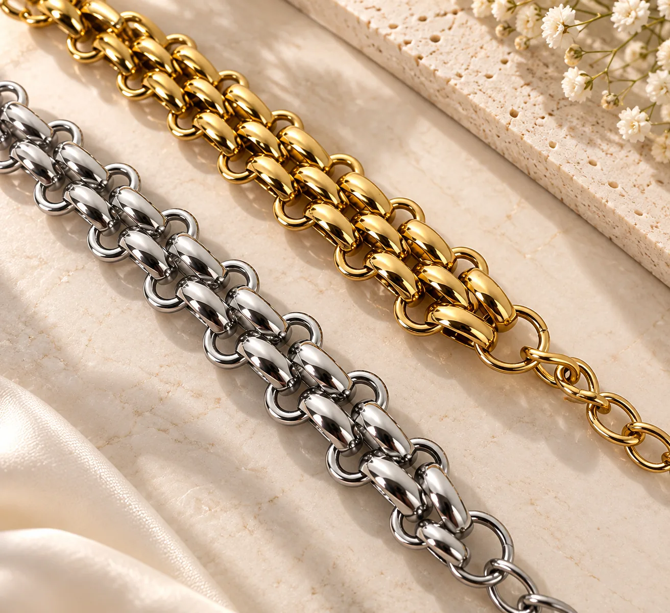 Silver Statement Chain Bracelet - Image 4