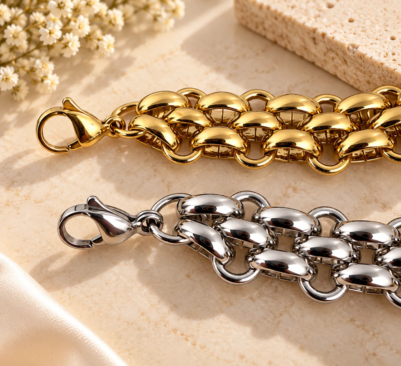 Silver Statement Chain Bracelet - Image 3