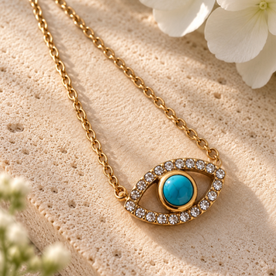 Dorothea Turquoise Eye Necklace