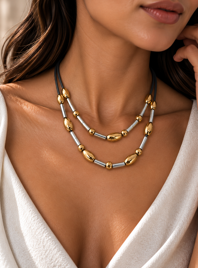 Amaris Gold Layered Necklace - Image 5