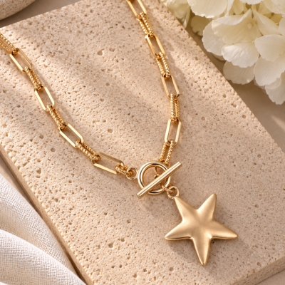Estelle Gold Star Pendant Necklace