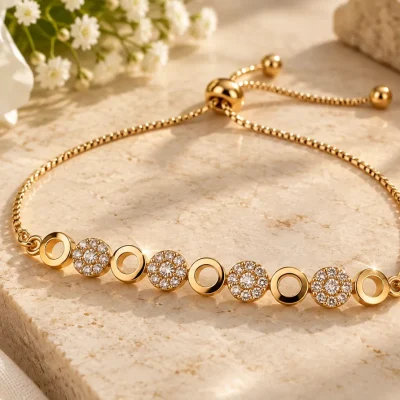 Gold- Halo Sparkle Bracelet