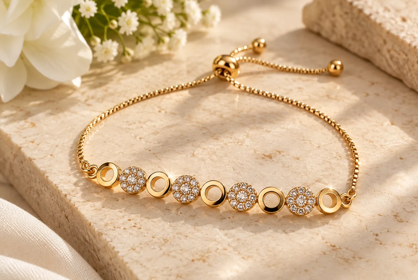 Gold- Halo Sparkle Bracelet