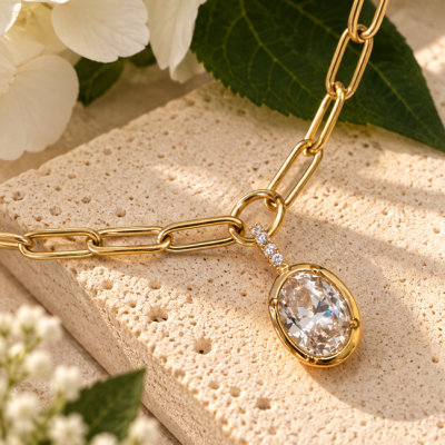 Lorna Crystal Drop Necklace