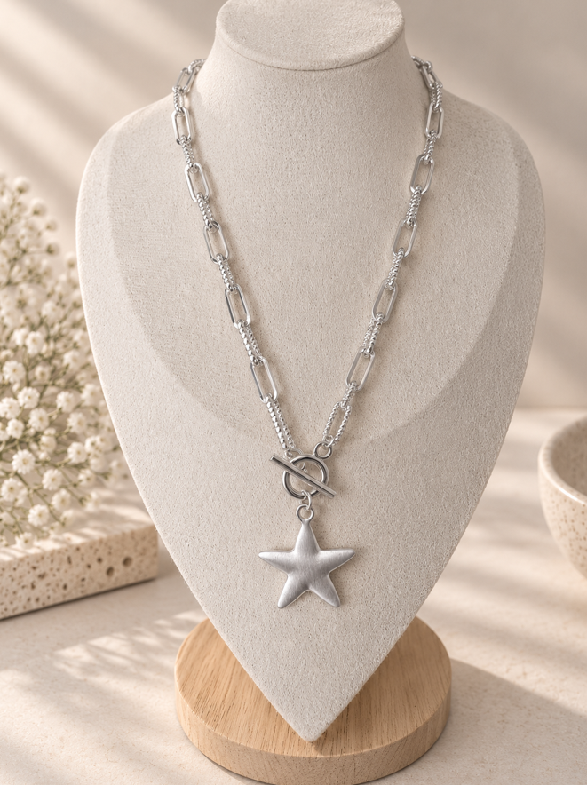 Estelle Silver Star Pendant Necklace - Image 2