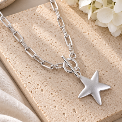 Estelle Silver Star Pendant Necklace
