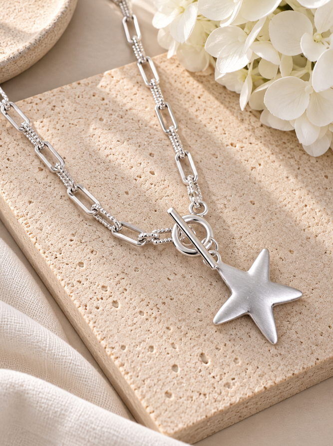 Estelle Silver Star Pendant Necklace