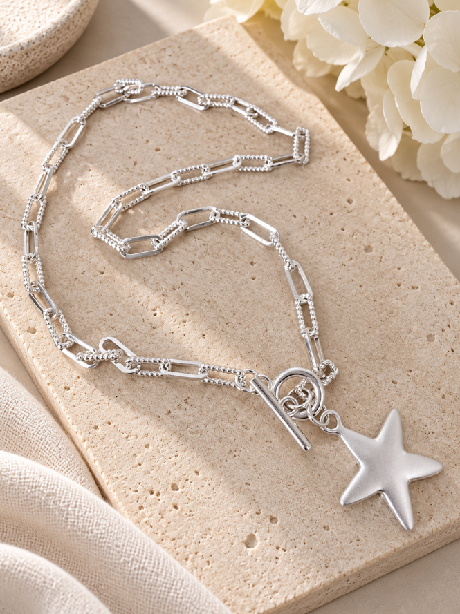 Estelle Silver Star Pendant Necklace - Image 3