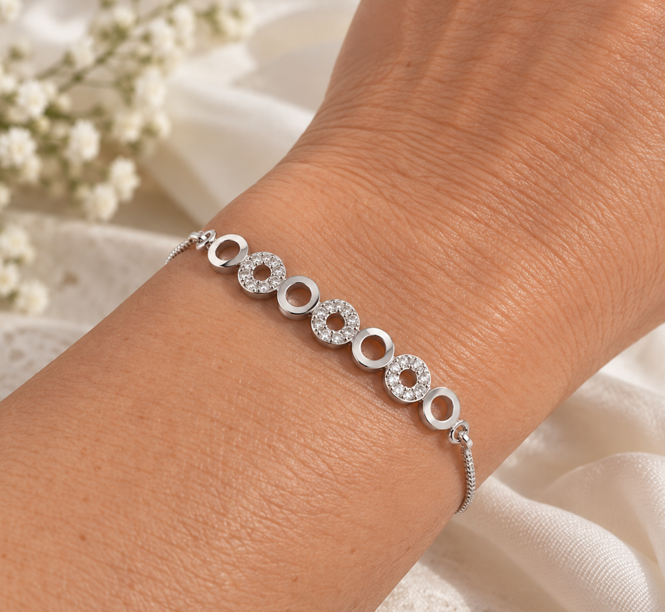 Silver — Halo Sparkle Bracelet - Image 2