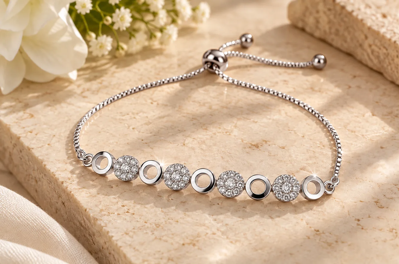 Silver — Halo Sparkle Bracelet