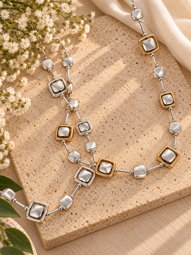Estelle Mixed Metal Necklace - Image 3
