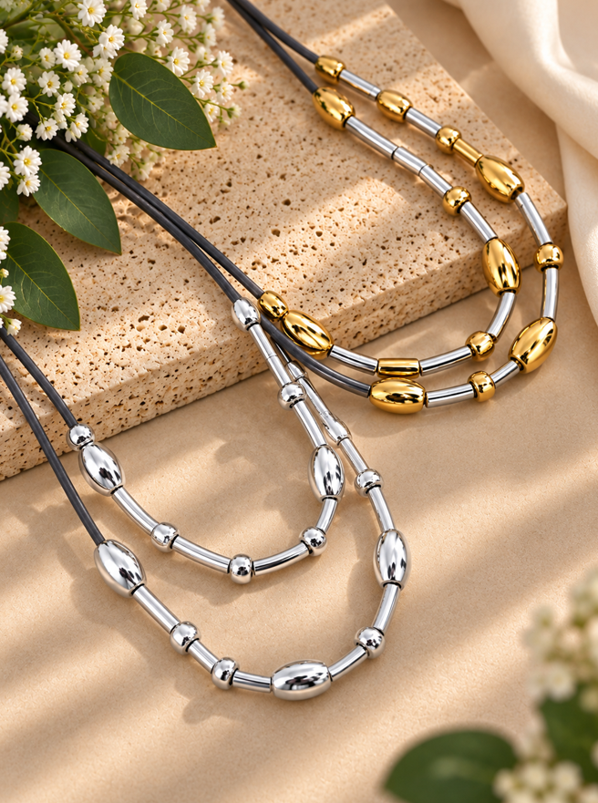 Amaris Gold Layered Necklace - Image 4
